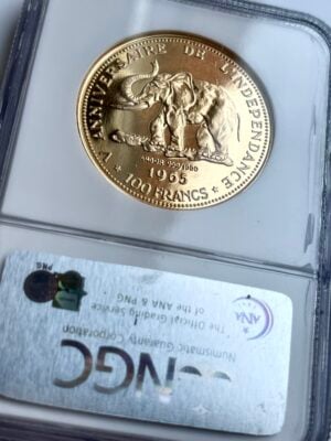 100法郎-刚果-1965-5年-独立-NGC-pf68_2 100法郎 刚果 1965 独立5年 NGC PF68
