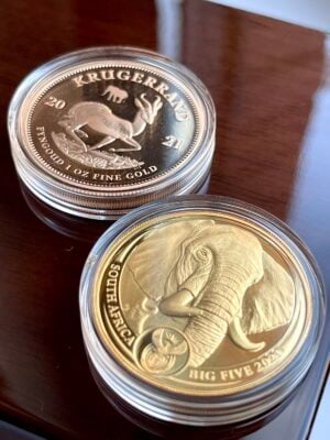 Big Five 2021 Loewe Kruegerrand 2 1盎司金质精制套装