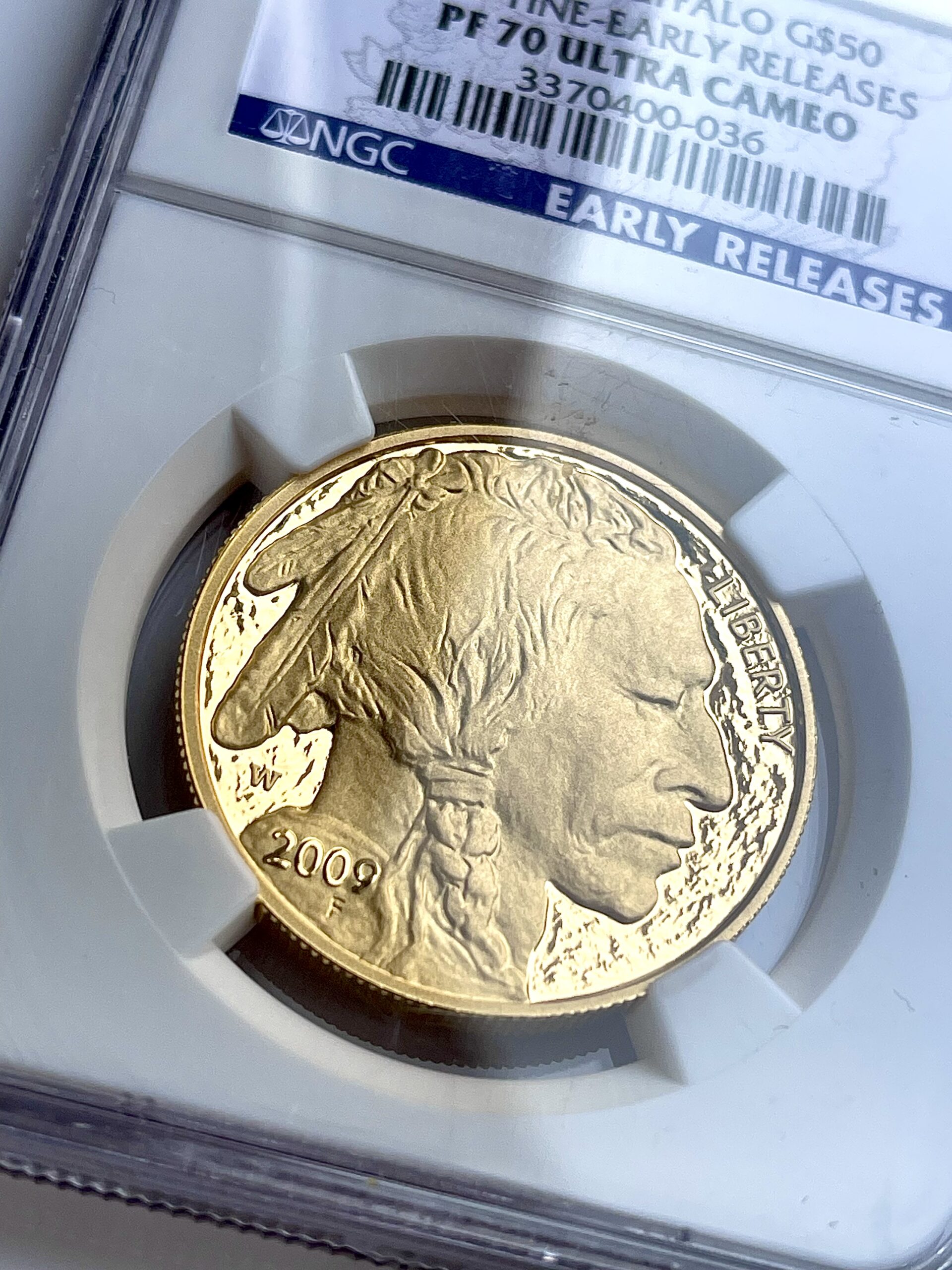 États-Unis American Buffalo Gold 2009, versions anticipées NGC PF70 UCAM
