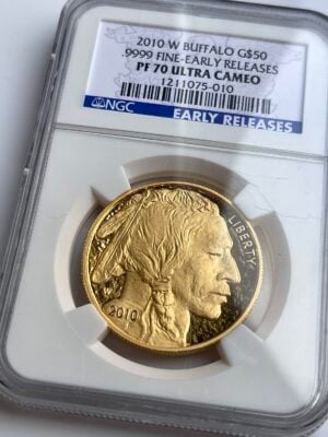 美国 美国水牛金 2010 年精准版 NGC PF70 UCAM 早期发行