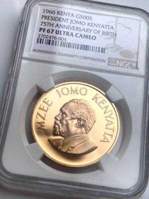 肯尼亚 1966 Mzee Jomo Kenyatta 75 Years NGC PF67 UCAM