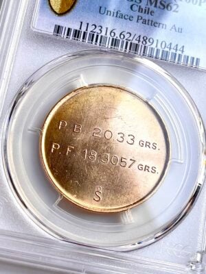 Chile 100 Pesos Patrón Plachet de Prueba 1932-1980 PCGS MS62