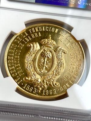 墨西哥-1963-4th-Centenary-Durango-NGC-ms66_6 墨西哥 1963 杜兰戈四百周年纪念腕表 NGC MS66