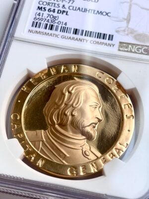 墨西哥 1963 科尔特斯·夸乌特莫克 NGC MS64 DPL