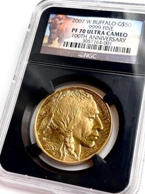 美国布法罗 2007 10 周年纪念 1 盎司 NGC PF70 UCAM 金币