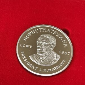 Bophuthatswana 1987 Lowe 10 Jahre Unabhaengigkeit 1oz Proof Platin