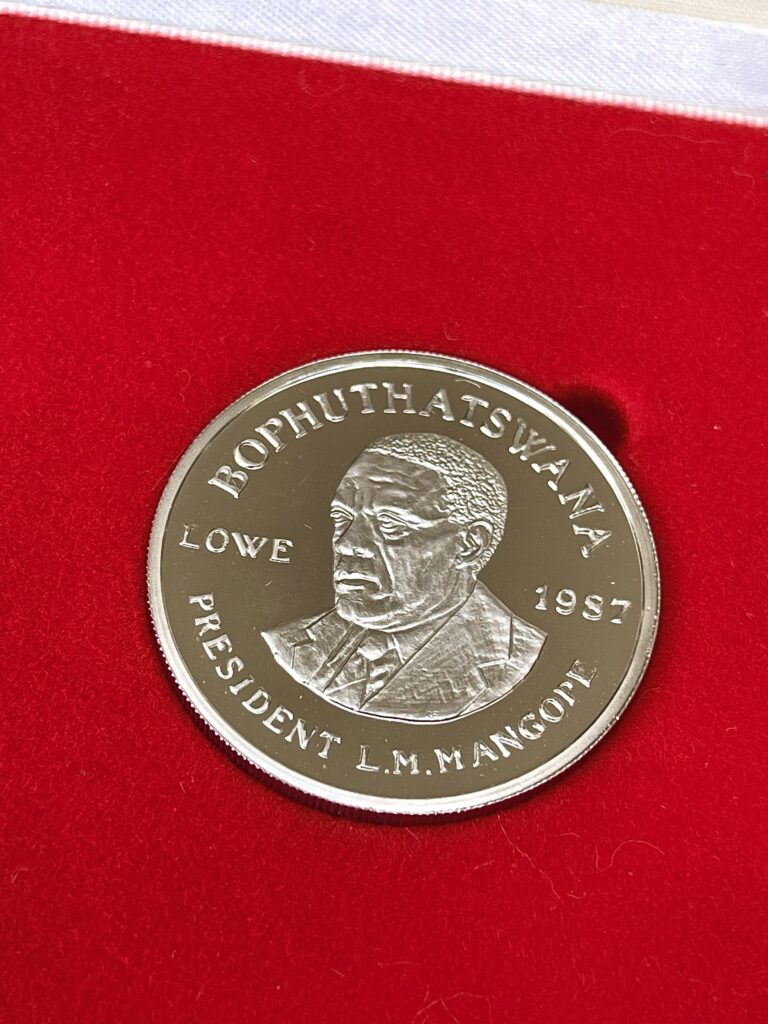 Bophuthatswana 1987 Lowe 10 Jahre Unabhaengigkeit 1oz Proof Platin