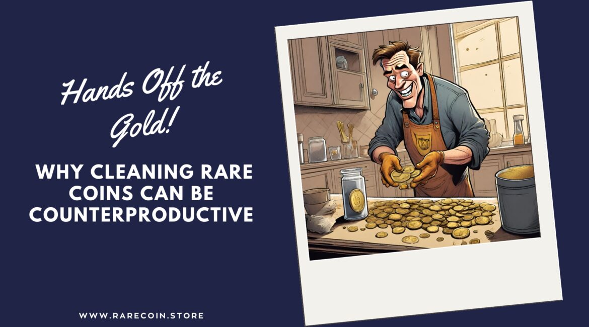 The appeal of a shiny gold coin is undeniable, but when it comes to rare specimens, you should definitely avoid reaching for your cleaning products!