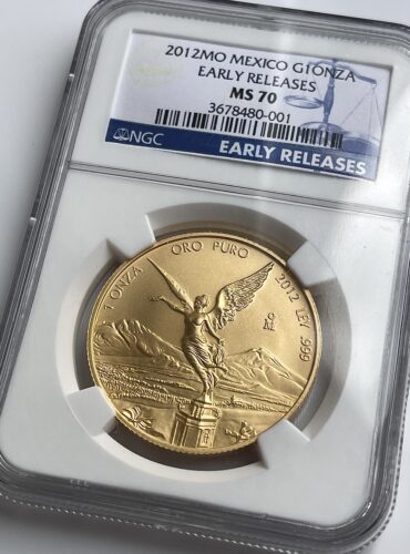 Mexiko 2012 Libertad 1oz Gold Early Releases NGC MS70