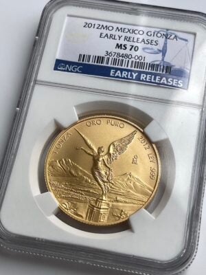 墨西哥 2012 Libertad 1oz Gold Early Releases NGC MS70