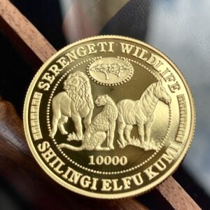 Tansania 1998 10000 Shilingi Serengeti Wildlife 1oz Proof Gold