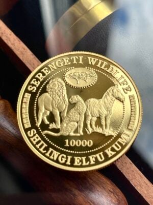 Tanzania 1998 10000 Shilingi Serengeti Wildlife 1oz Proof Gold
