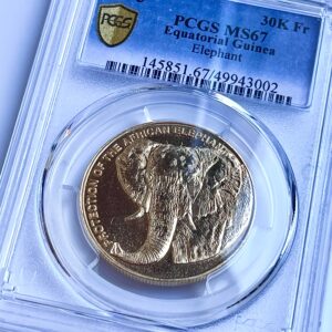 赤道几内亚 1993 30000 法郎 PCGS MS67