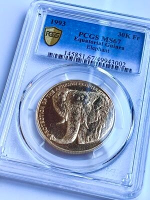 Guinea Equatoriale 1993 30000 Franchi PCGS MS67