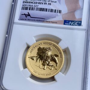 Australien 2021 Wedge Tailed Eagle 1oz Gold Enhanced Reverse Proof NGC PF70