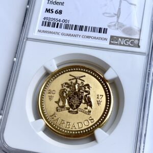 Barbados 2017 Trident 5 Dollars NGC MS68