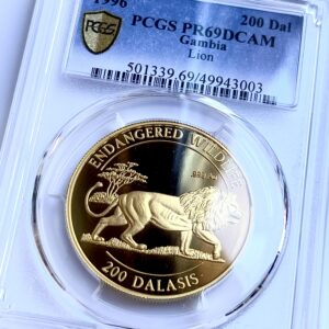 Гамбия 1996 200 Dalasis Loewe PCGS PR69 DCAM