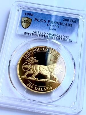 冈比亚 1996 200 Dalasis Loewe PCGS PR69 DCAM