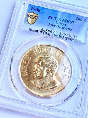 肯尼亚 1966年 Mzee Jomo Kenyatta 75岁 NGC MS67
