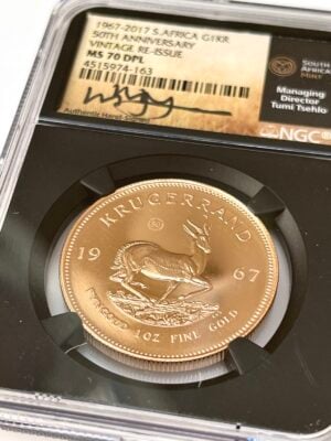 Kruegerrand 1967 Vintage NGC MS70 DPL