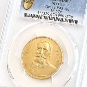 México 1959 Medalla 100° Nacimiento de Venustiano Carranza PCGS MS67