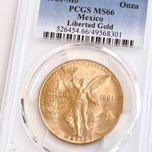 Mexico Libertad 1oz Gold 1981 First Edition PCGS MS66