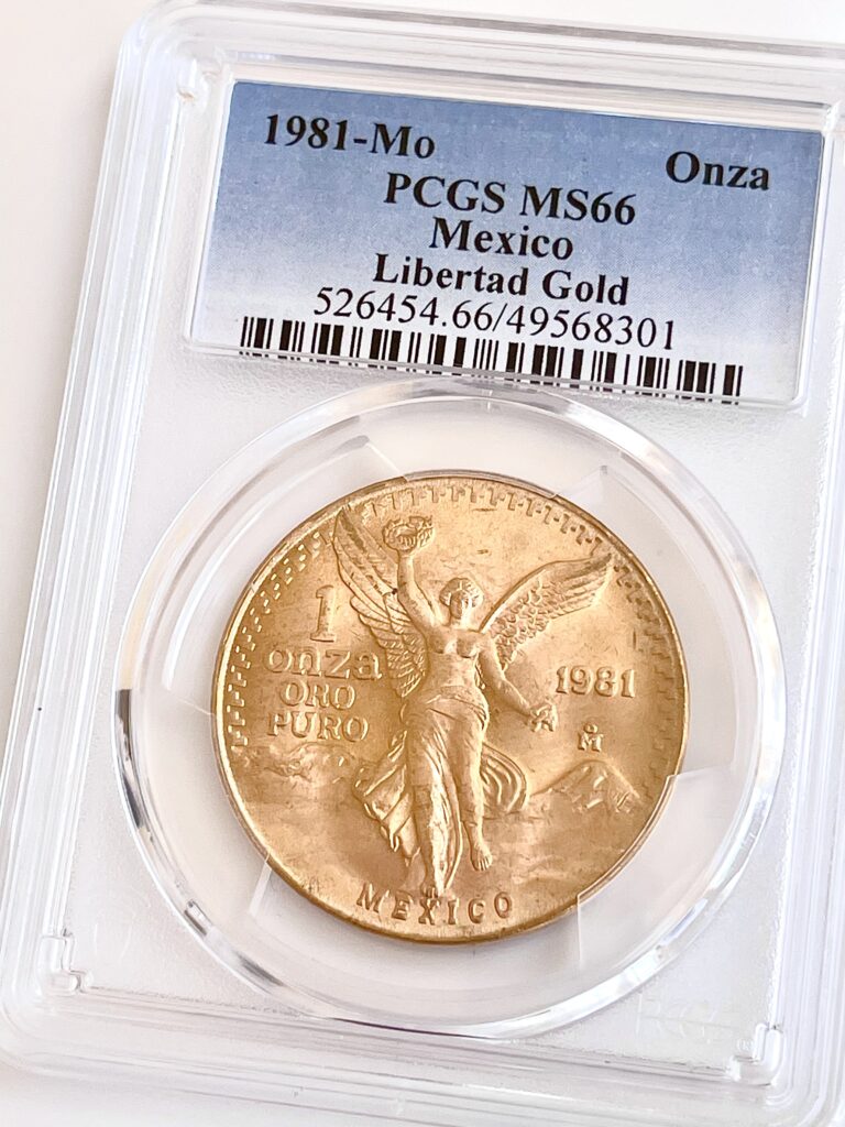 Mexique Libertad 1oz Or 1981 Première édition PCGS MS66