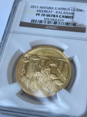 Natura 2011 猫鼬卡拉哈里Privy Mark 1盎司金质精制NGC PF70 UCAM