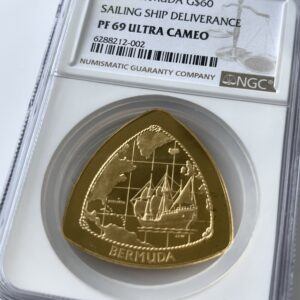 Bermudas 1998 60 Dólares Velero Deliverance NGC PF69 UCAM