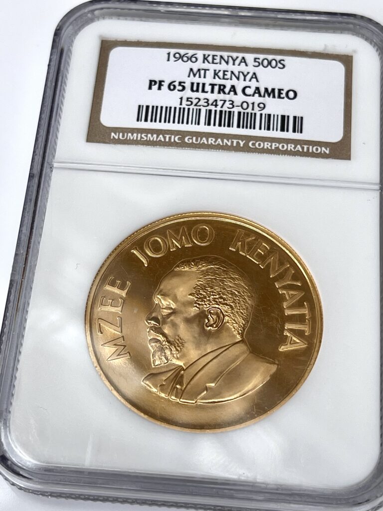 Kenya 1966 Mzee Jomo Kenyatta 75 ans NGC PF65 Ultra Cameo