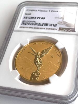 墨西哥 2018 年 Libertad 1 盎司黄金反向精制 NGC PF69