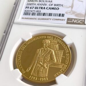 Venezuela 1983 3000 Bolivares 200 Jahrestag Bolivar NGC PF67 Ultra Cameo