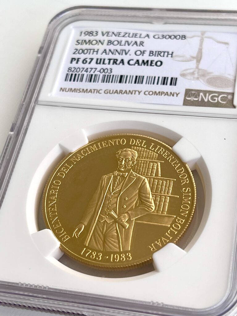 Venezuela 1983 3000 Bolivares 200 Jahrestag Bolivar NGC PF67 Ultra Cameo