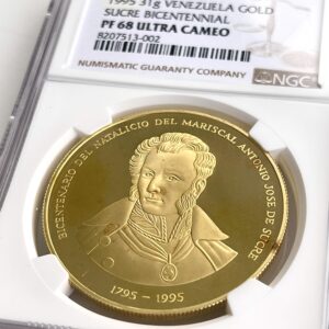 Venezuela 1995 Sucre Bicentennial NGC PF68 UCAM