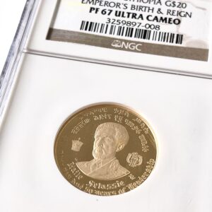 Etiopía 1966 20 Dólares Haile Selassie NGC PF67 Ultra Cameo