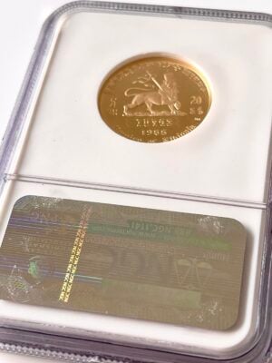 埃塞俄比亚-1966-20 美元-海尔-塞拉西-NGC-PF67-超cameo_2 埃塞俄比亚 1966 年 20 美元 Haile Selassie NGC PF67 Ultra Cameo