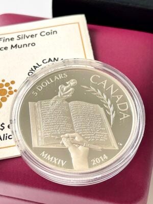 Canada 2014 Moneta da 5 Dollari Alice Munro Argento Proof