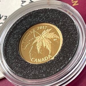 Kanada 2017 50 Cent Maple Leaf 1 25oz Proof Gold