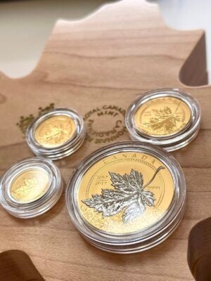Kanada 2017 Maple Leaf Gold Fractional-4 Muenzen Set