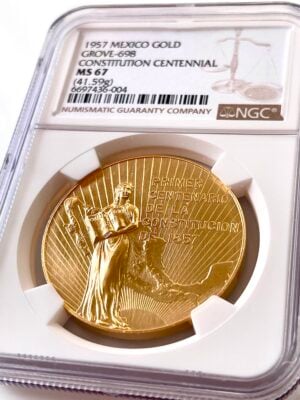 墨西哥 1957 年宪法百年纪念 NGC MS67