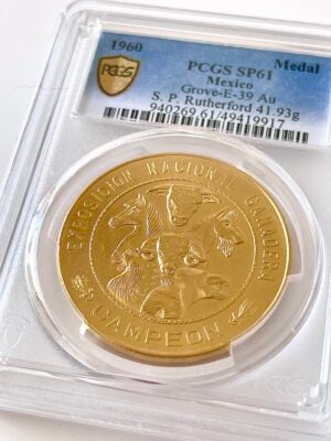 1960 年墨西哥全国畜牧业博览会金奖 PCGS SP61