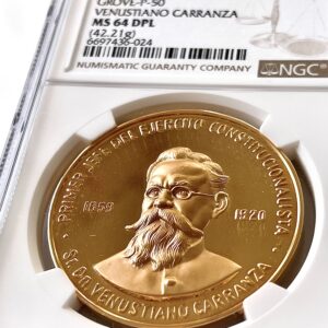 Mexiko 1963 Venustiano Carranza 50 Jahrestag Plan Guadalupe 50 Pesos NGC MS64 DPL