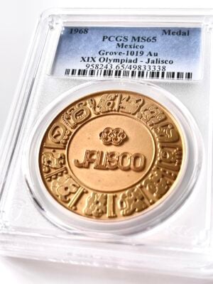 墨西哥 1968年第十九届哈利斯科奥林匹克 PCGS MS65