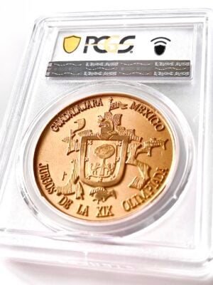 墨西哥-1968-第十九届-奥林匹克-哈利斯科-PCGS-ms65_2 墨西哥 1968年第十九届哈利斯科奥林匹克 PCGS MS65