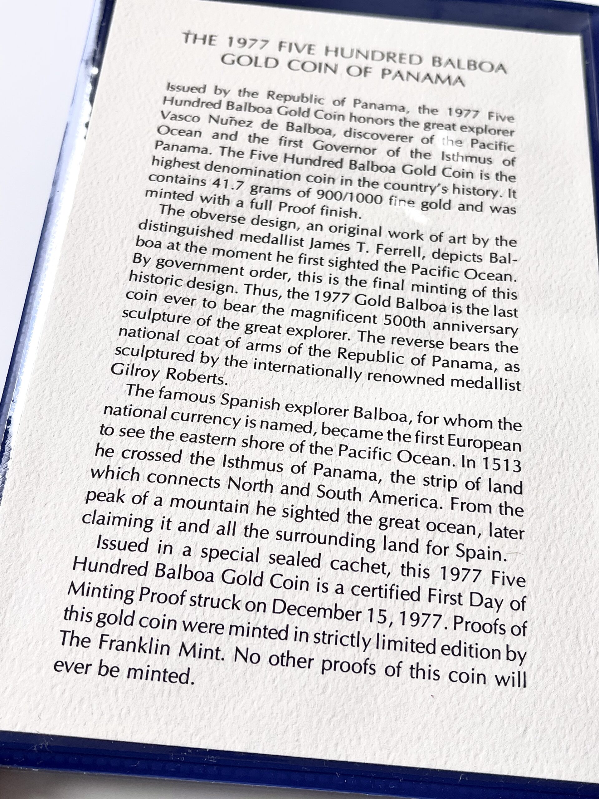 panama-1977-500-balboas-case-coa_5 Panama 1977 500 Balboas Caso COA
