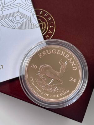 南非 2024 Kruegerrand 2oz Piedfort 证明盒 COA