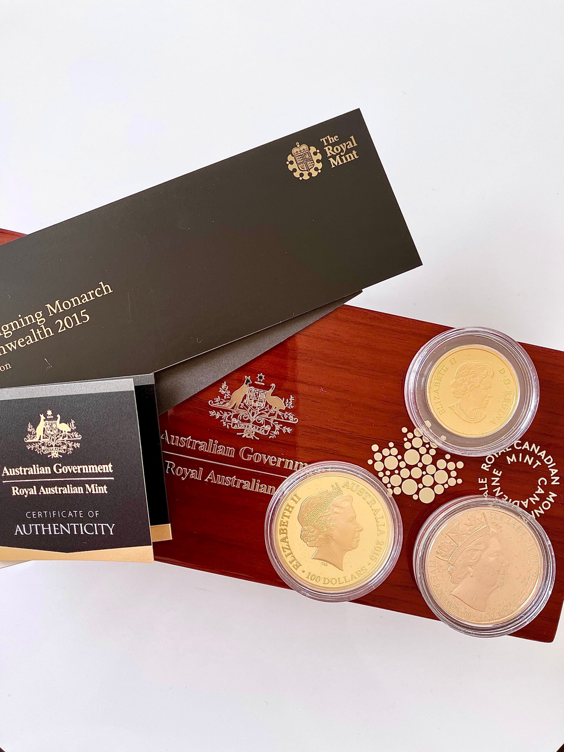 UK Australien Kanada 2015 longest reigning monarch gold proof set