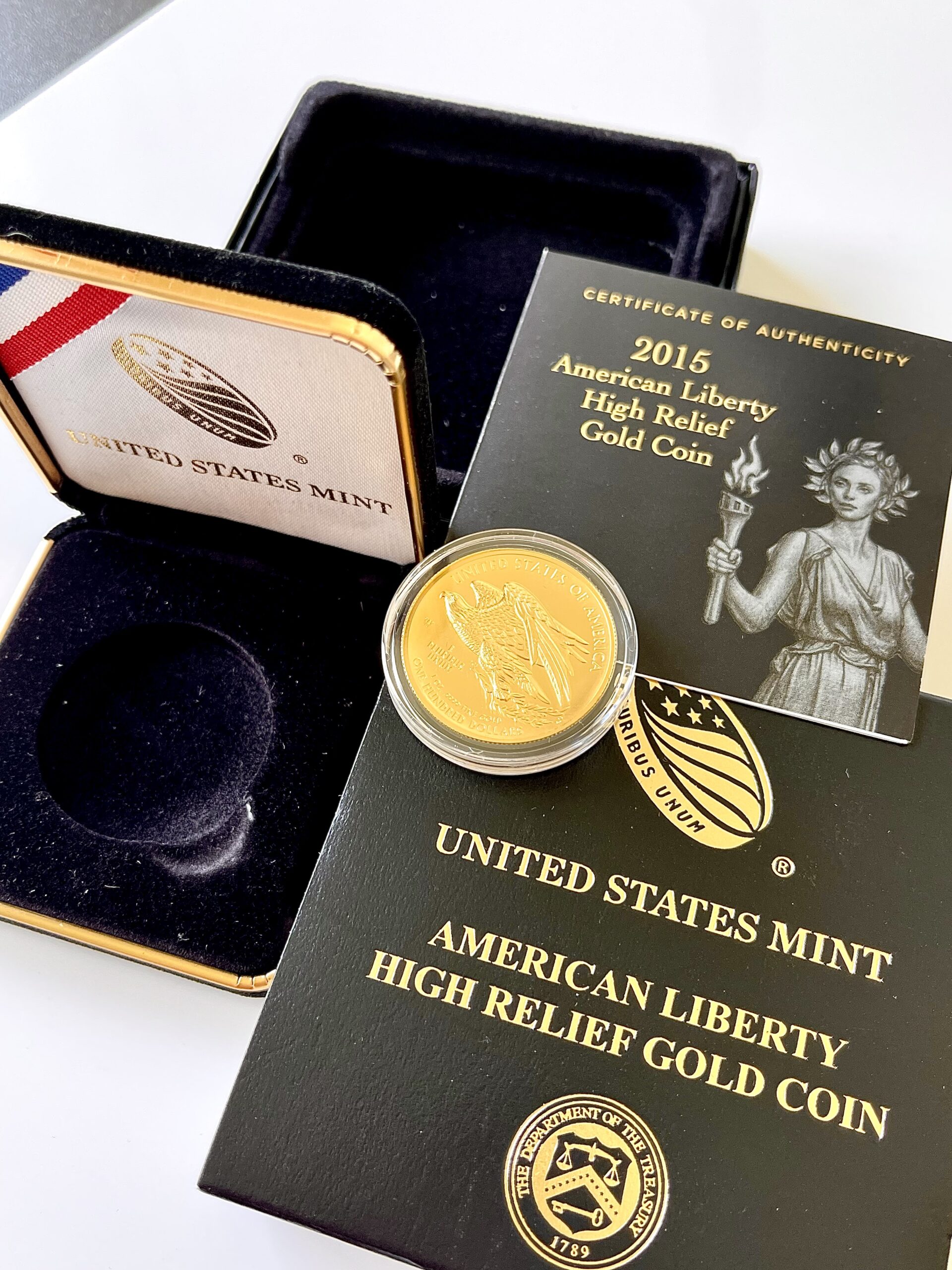 美国- 100 美元- 美国自由- 2015 - 高救济