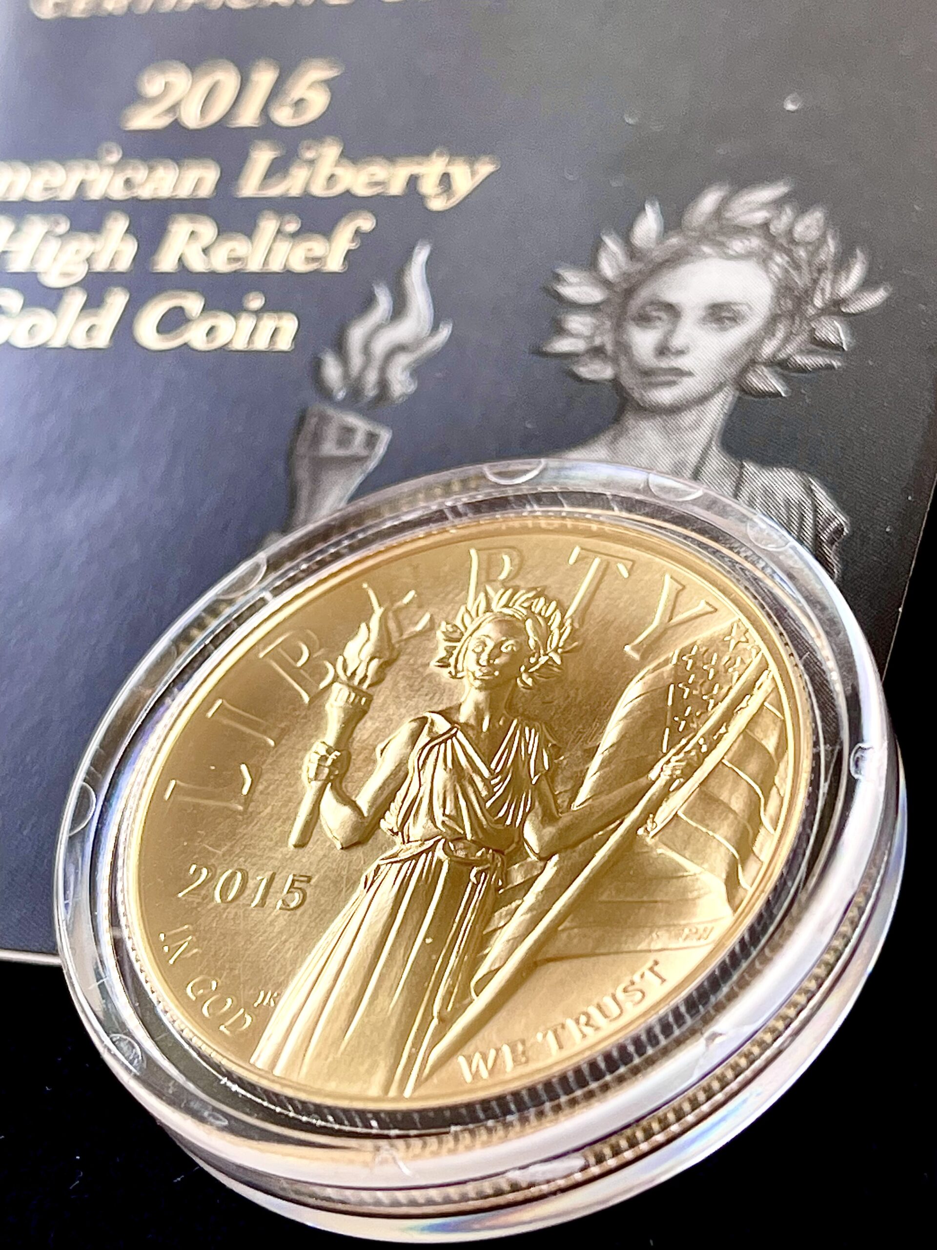 美国- 100 美元- 美国自由- 2015 - 高救济