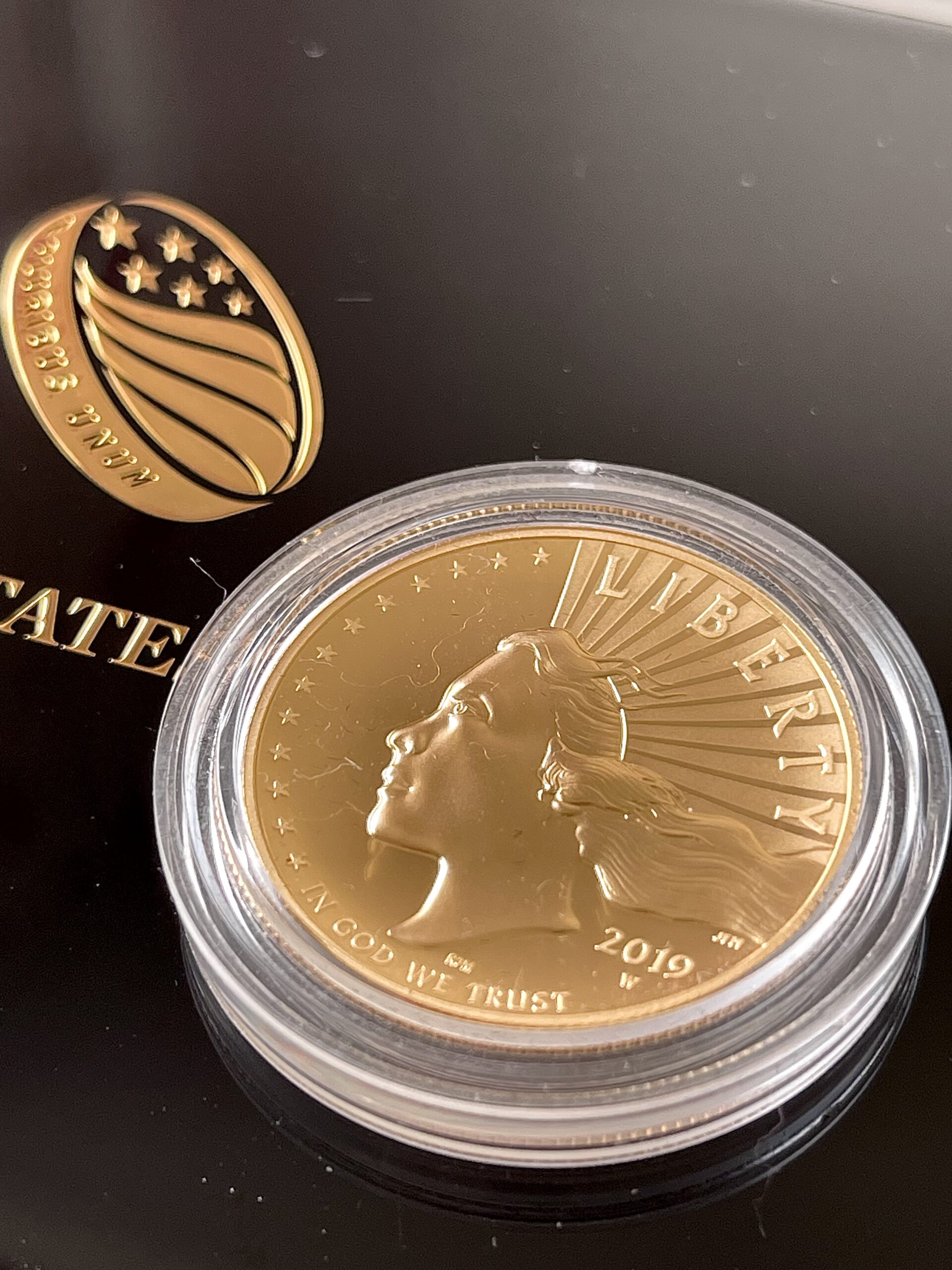 美国- 100 美元- 美国自由- 2019 - 高浮雕